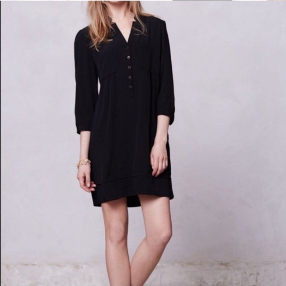 Maeve Classic Black Shirt Dress